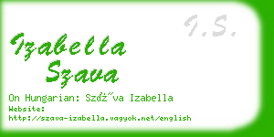 izabella szava business card